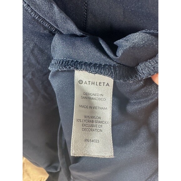 Athleta Womens size S Blue Sunlover Top Tulip Back Thumbhole Long Sleeve - Picture 4 of 4